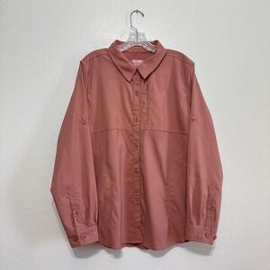 Reel‎ Legends Mariner Dusty Rose Long Sleeve Fishing Shirt Womens Size XL